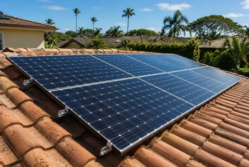 Installation de panneaux solaires au Reposoir